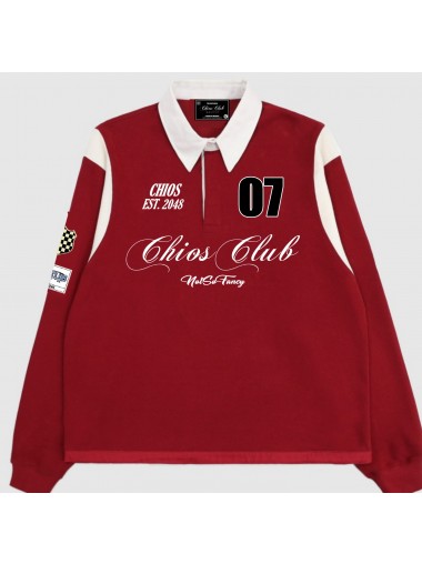 CHIOS CLUB - Oversize Shirt Hoodie FW2436BB Red